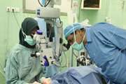 جهاد خدمت رسانی در بیمارستان فارابی و رکورد 450 عمل جراحی چشم در یک روز
