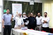 توزیع میان وعده سالم به مناسبت هفته ملی سلامت مردان ایرانی (سما) در بیمارستان فارابی