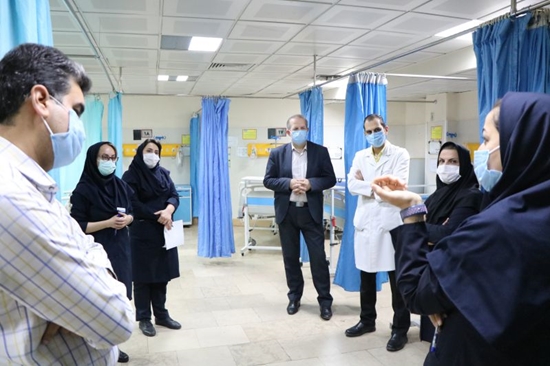 بازدید تیم مدیریت ایمنی بیمارستان فارابی از بخش آرمان 